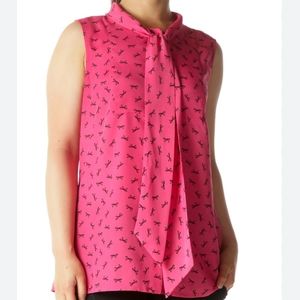 Loft Tie Front Bow Blouse